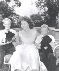 Susan Hayward with their sons